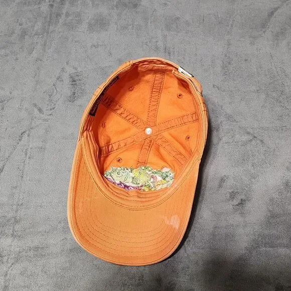 Lucky Brand 69 Orange Baseball Cap Hat Adj. Size Cotton Fairy Gypsy Whimsical - Picture 11 of 12